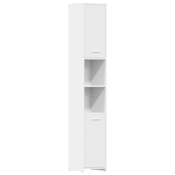 vidaXL Bathroom Cabinet White 30x30x183.5 cm Engineered Wood