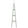 vidaXL Garden Climbing Plant Racks 2 pcs Dark Green 35x35x195 cm Iron