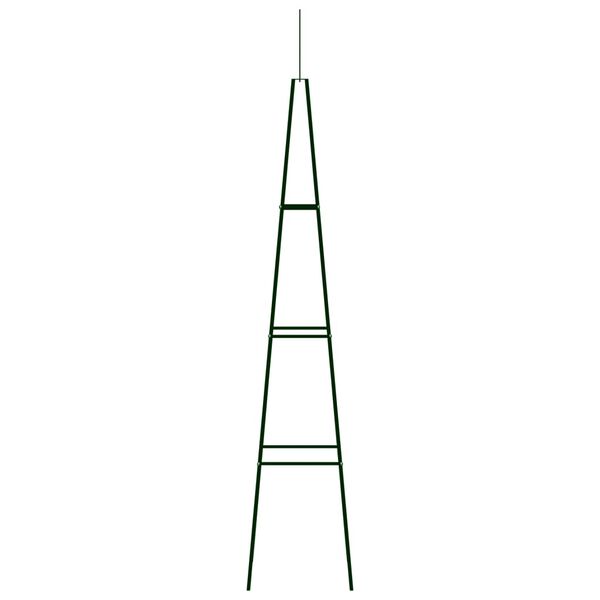 vidaXL Garden Climbing Plant Racks 2 pcs Dark Green 35x35x195 cm Iron