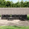vidaXL 8 Piece Garden Lounge Set with Cushions Anthracite Steel