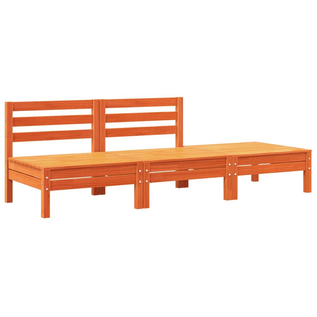 vidaXL Garden Sofa with Cushions and Footstool 2-Seater