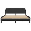 vidaXL Bed Frame "Dover" Black 152x203 cm Queen Faux Leather