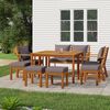 vidaXL 9 Piece Garden Dining Set with Cushions Solid Wood Acacia
