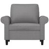 vidaXL Sofa Chair Light Grey 60 cm Fabric