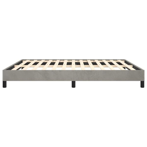 vidaXL Bed Frame without Mattress Light Grey California King Velvet (US Only)
