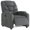 vidaXL Electric Massage Recliner Chair Grey Faux Leather