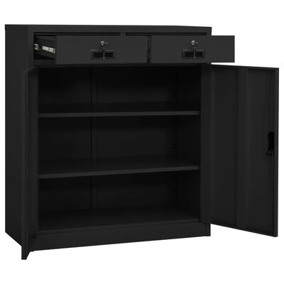 vidaXL Office Cabinet Anthracite 90x40x102 cm Steel