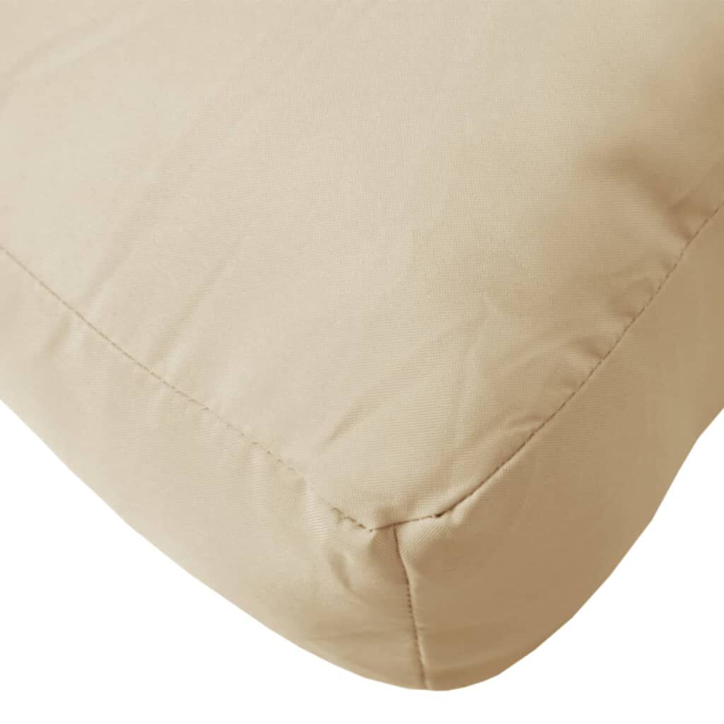 vidaXL Pallet Cushions 3 pcs Beige Fabric