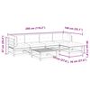 vidaXL 6 Piece Garden Sofa Set with Cushions Wax Brown Solid Wood Pine