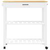 vidaXL Kitchen Trolley MONZA 84x40x90 cm Solid Wood Pine