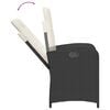 vidaXL 5 Piece Garden Dining Set with Cushions Black Poly Rattan