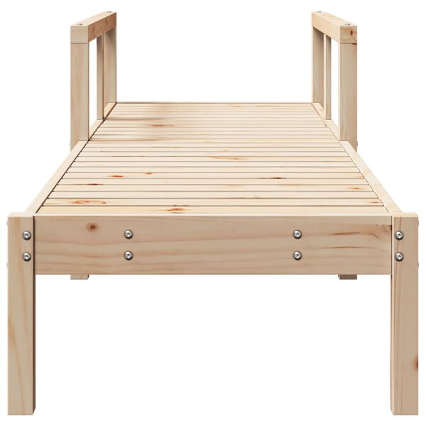 vidaXL Sun Lounger 199.5x62x55 cm Solid Wood Pine