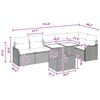 vidaXL Garden Sofa Set Manual 7 pcs Black 100 x 55 x 73 cm Poly rattan