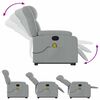 vidaXL Stand up Massage Recliner Chair Light Grey Fabric