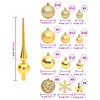 vidaXL 111 Piece Christmas Bauble Set Gold Polystyrene