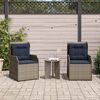 vidaXL Garden Bench 2 pcs Grey Poly Rattan