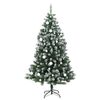 vidaXL Artificial Hinged Christmas Tree 300 LEDs & Ball Set 210 cm