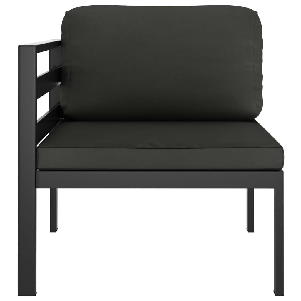 vidaXL 8 Piece Garden Lounge Set with Cushions Aluminium Anthracite