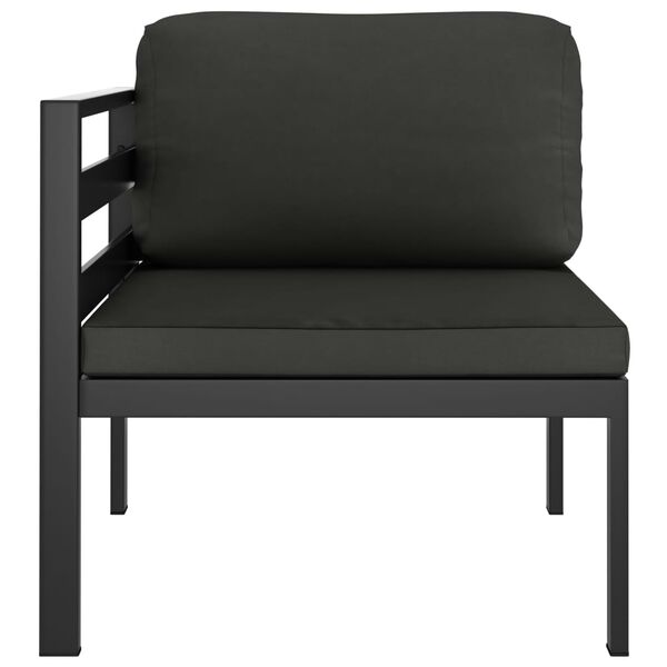 vidaXL 8 Piece Garden Lounge Set with Cushions Aluminium Anthracite
