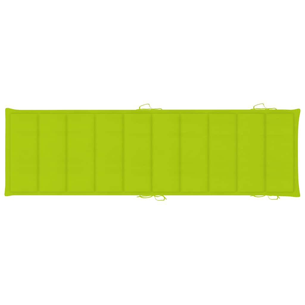 vidaXL Garden Sun Lounger with Cushion Solid Acacia Wood