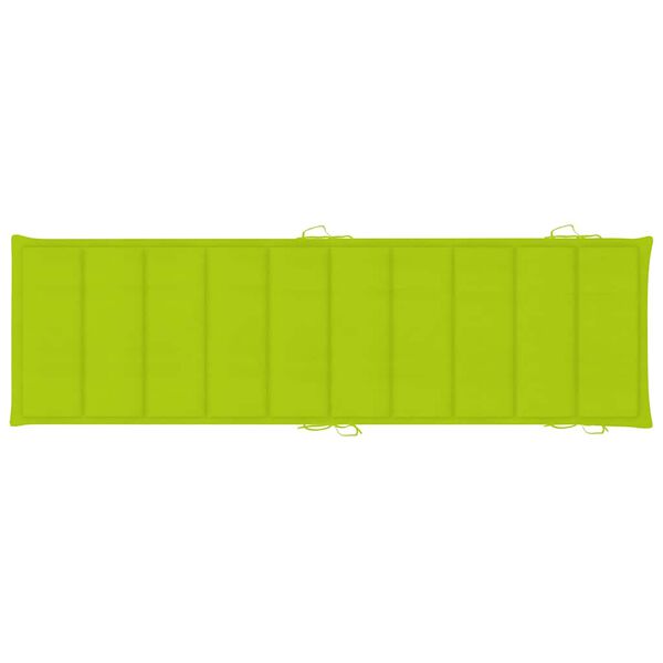 vidaXL Garden Sun Lounger with Cushion Solid Acacia Wood