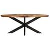 vidaXL Dining Table Oval 200x100x75 cm Solid Reclaimed Wood