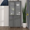 vidaXL Highboard HAMAR Solid Wood Pine Dark Grey