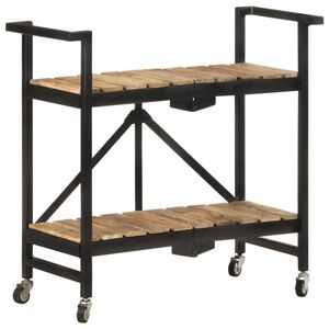vidaXL Kitchen Trolley 87x36x81 cm Solid Mango Wood