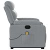 vidaXL Stand up Massage Recliner Chair Light Grey Fabric