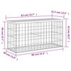 vidaXL Garden Bench Gabion Design 83x31.5x42 cm Solid Wood Pine