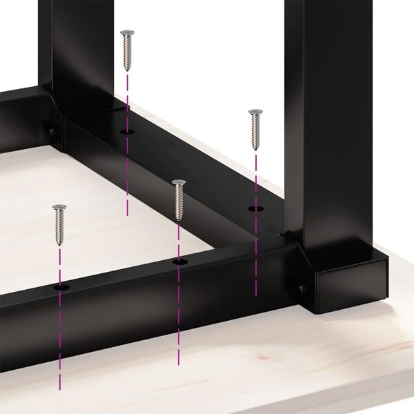 vidaXL Dining Table Legs O-Frame 120x60x73 cm Steel