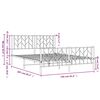 vidaXL Metal Bed Frame without Mattress with Footboard Black 150x200cm