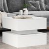vidaXL Coffee Table with LED Lights White 50x50x40 cm