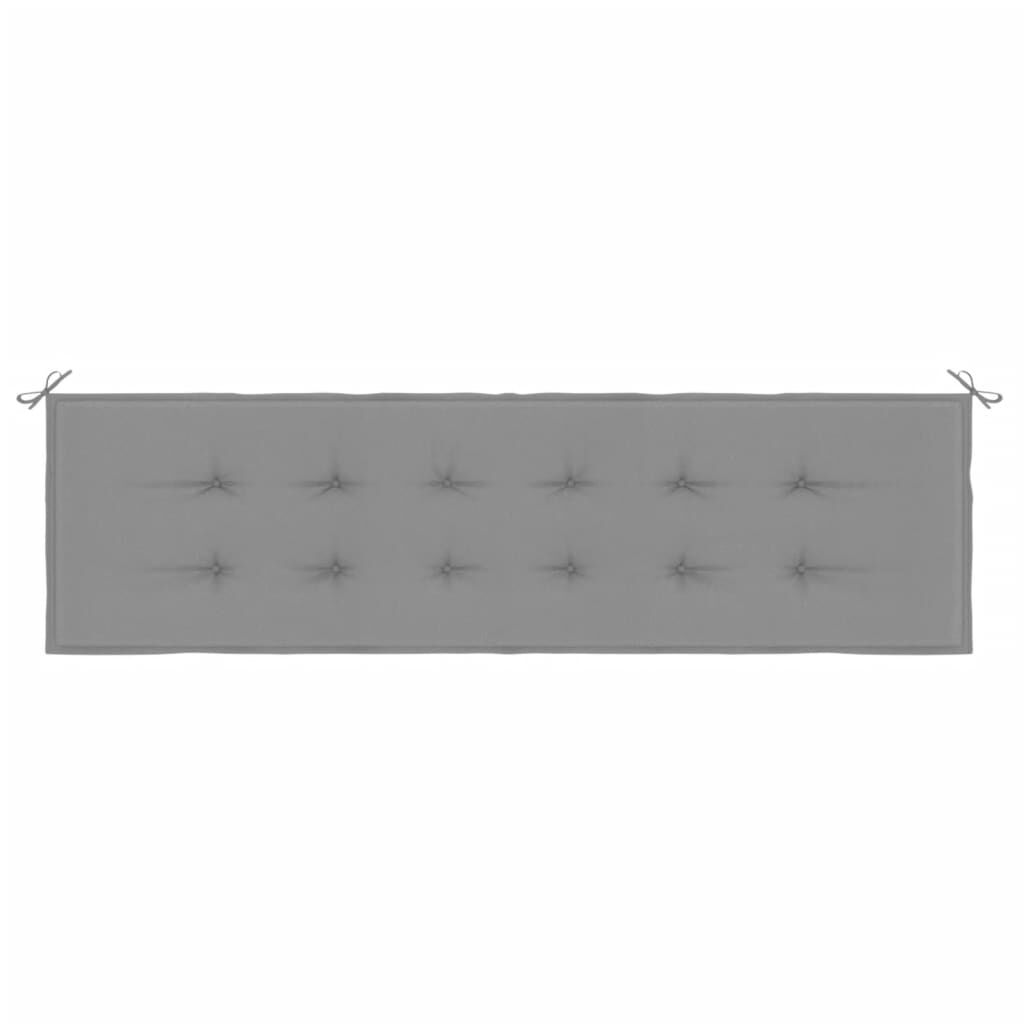 vidaXL Garden Bench Cushion Grey 180x50x3 cm Oxford Fabric