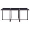 vidaXL 11 Piece Outdoor Dining Set with Cushions Poly Rattan Brown