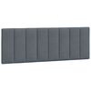 vidaXL Headboard Cushion "Hanko" Dark Grey 137 cm Velvet