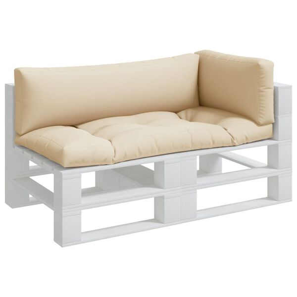 vidaXL Pallet Cushions 3 pcs Beige Fabric
