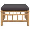 vidaXL Garden Footstool with Dark Grey Cushion Bamboo