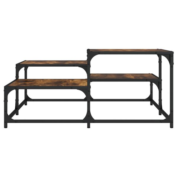 vidaXL Coffee Table Smoked Oak 87.5x87.5x40 cm Engineered Wood