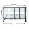 vidaXL Garden Mesh Gate Fence Door Wall Grille 306x200 cm