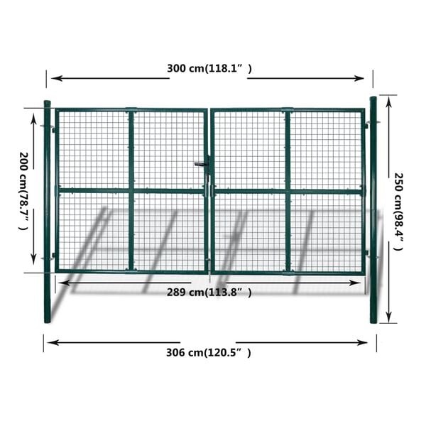 Garden Mesh Gate Fence Door Wall Grille 289 x 200 cm