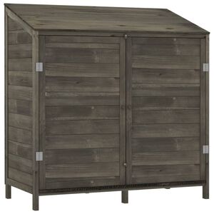 vidaXL Garden Shed Anthracite 102x52x112 cm Solid Wood Fir