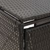vidaXL Double Wheelie Bin Shed Black 140x80x117 cm Poly Rattan
