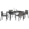 vidaXL Garden Dining Set 5 pcs Grey Powder-Coated Steel