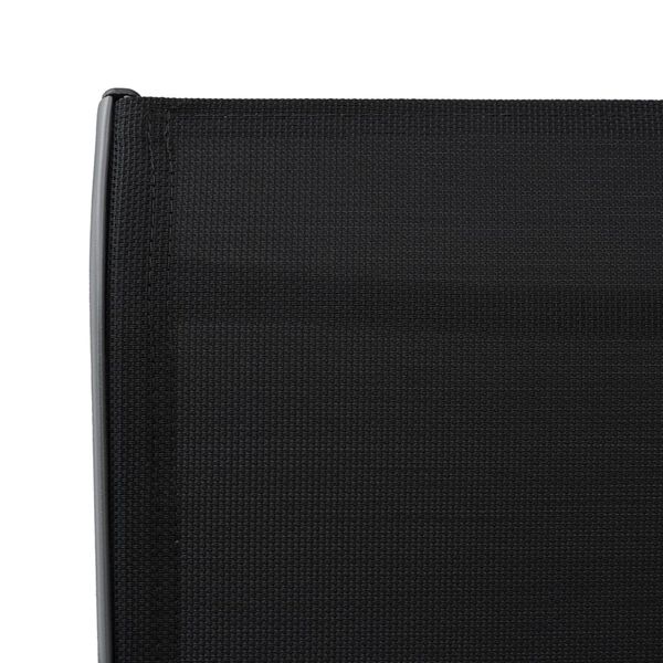 vidaXL Garden Bar Chairs 2 pcs Black Textilene