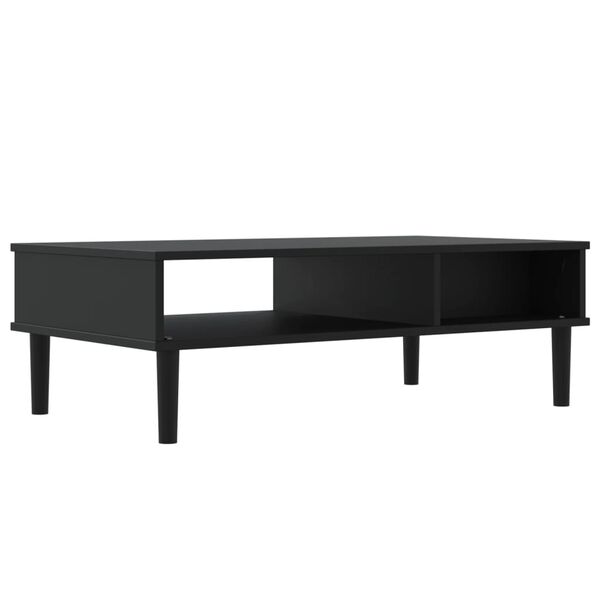 vidaXL Coffee Table SENJA Rattan Look Black 100x55x33 cm Solid Wood