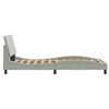 vidaXL Bed Frame without Mattress "Hanko" Light Grey 100x203 cm Velvet
