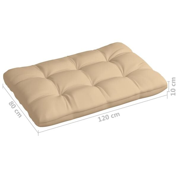 vidaXL Pallet Sofa Cushions 7 pcs Beige