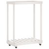 vidaXL Log Holder with Wheels White 76.5x40x108 cm Solid Wood Pine