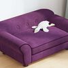 vidaXL Dog Sofa Burgundy 72x45x30 cm Plush